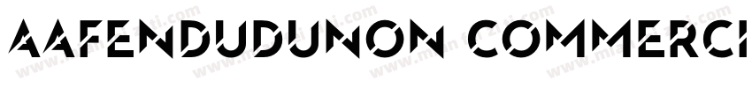 AaFenduduNon CommercialUse字体转换